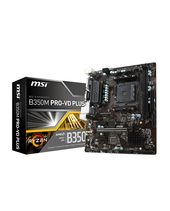 MSI B350M PRO-VD PLUS AMD B350 Emplacement AM4 micro ATX