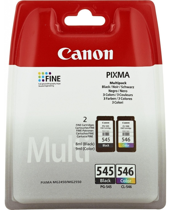 Canon PG-545XL/CL546XL cartouche d'encre 2 pièce(s) Original Rendement standard Noir, Cyan, Jaune, M