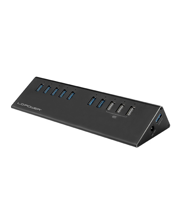 LC-Power LC-HUB-ALU-2B-10 hub & concentrateur USB 3.2 Gen 1 (3.1 Gen 1) Micro-B 5000 Mbit/s Noir