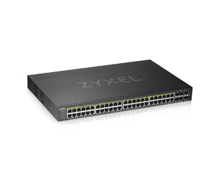 Zyxel GS1920-48HPV2 Géré Gigabit Ethernet (10/100/1000) Connexion Ethernet, supportant l'alimentation via ce port (PoE) Noir