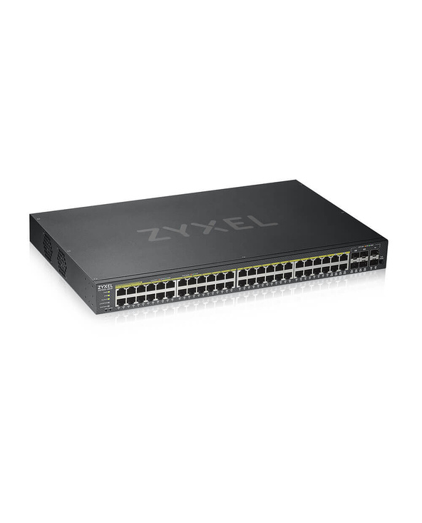 Zyxel GS1920-48HPV2 Géré Gigabit Ethernet (10/100/1000) Connexion Ethernet, supportant l'alimentation via ce port (PoE) Noir
