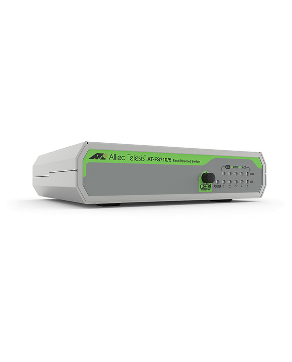 Allied Telesis FS710/5 Non-géré Fast Ethernet (10/100) Vert, Gris