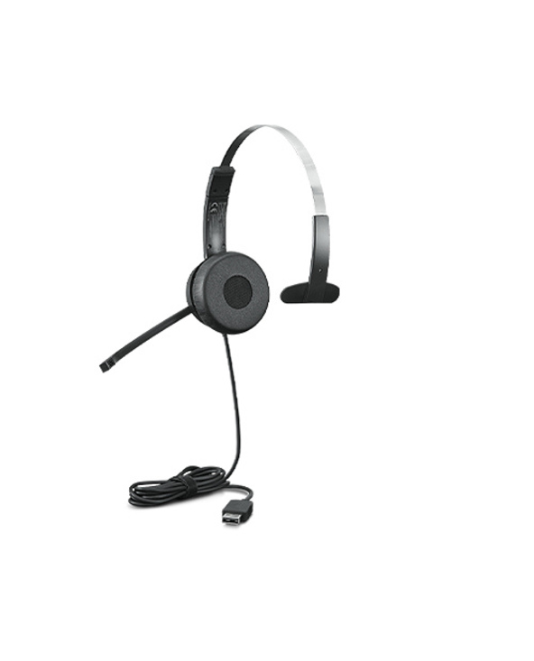 Lenovo 100 Mono Casque Arceau USB Type-A Noir