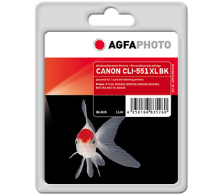 AgfaPhoto APCCLI551XLB cartouche d'encre 1 pièce(s) Rendement standard Photo noire
