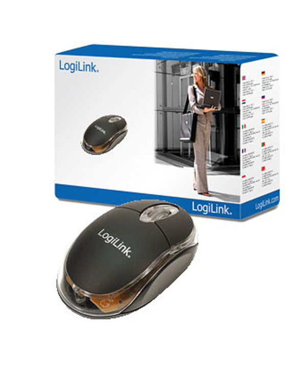 LogiLink Mouse optical USB Mini with LED souris USB Type-A Optique 800 DPI
