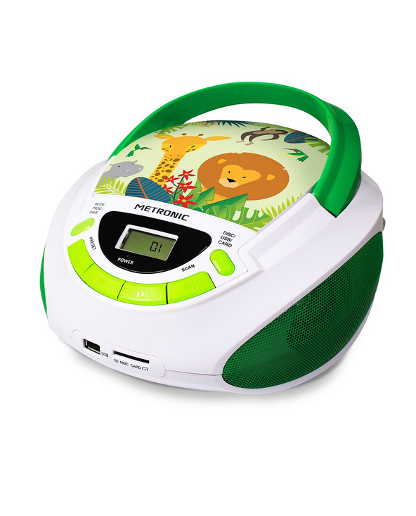 Metronic 477144 Lecteur de CD Lecteur CD portable Vert, Blanc