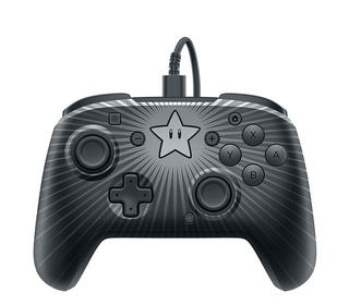 PDP Faceoff Wired Pro Controller- Star Mario Noir, Gris Manette de jeu Analogique/Numérique Nintendo Switch