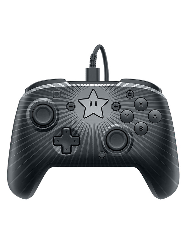 PDP Faceoff Wired Pro Controller- Star Mario Noir, Gris Manette de jeu Analogique/Numérique Nintendo Switch