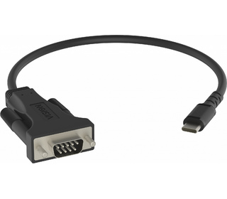 Vision TC-USBCSER/BL câble Série Noir RS-232 USB-C