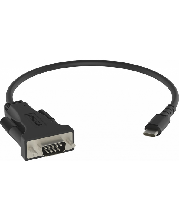 Vision TC-USBCSER/BL câble Série Noir RS-232 USB-C