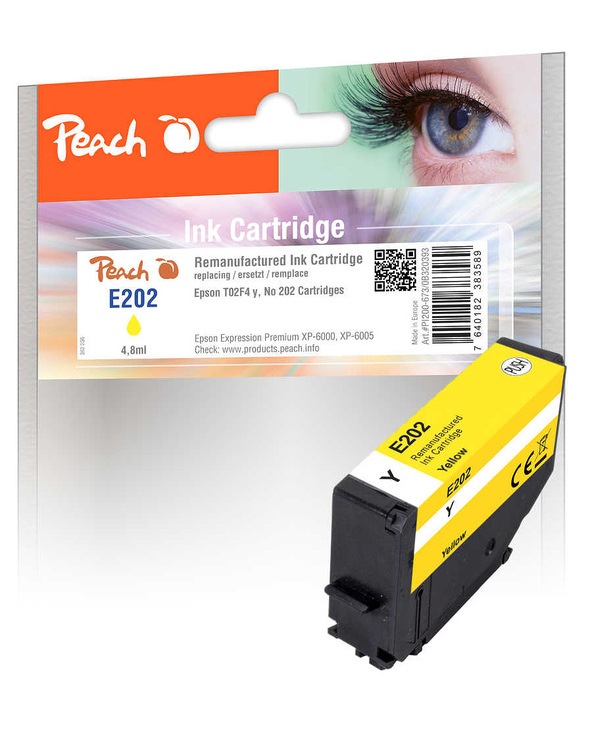 Peach PI200-673 cartouche d'encre 1 pièce(s) Compatible Rendement standard Jaune