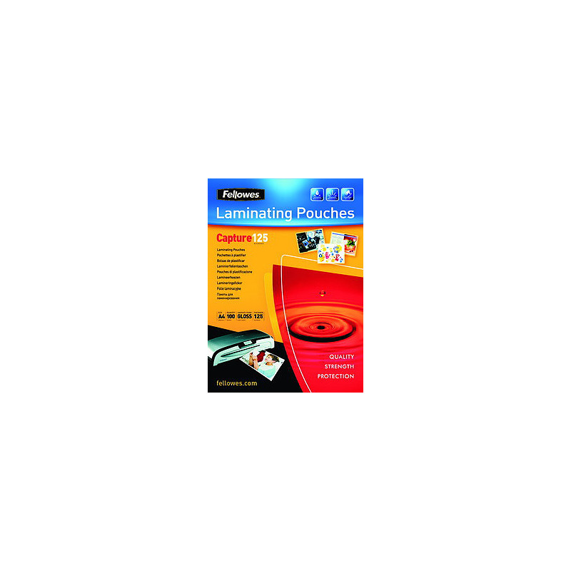 Fellowes Pochettes brillantes pour cartes 125 microns 65x95mm