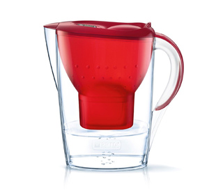 Brita Marella Cool Filtre à eau pour carafe 2,4 L Rouge, Transparent