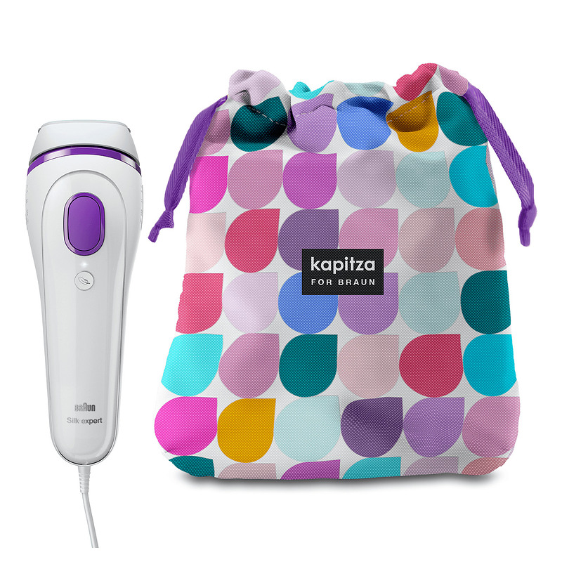 Braun Silk-expert 3 BD 3006 Épilateur Lumière Pulsée Intense IPL Blanc/Violet + Pochette Kapitza