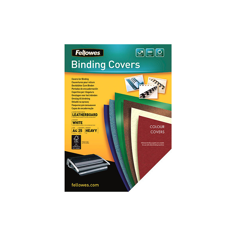 Fellowes Couvertures Delta Grain Cuir Certifiées FSC
