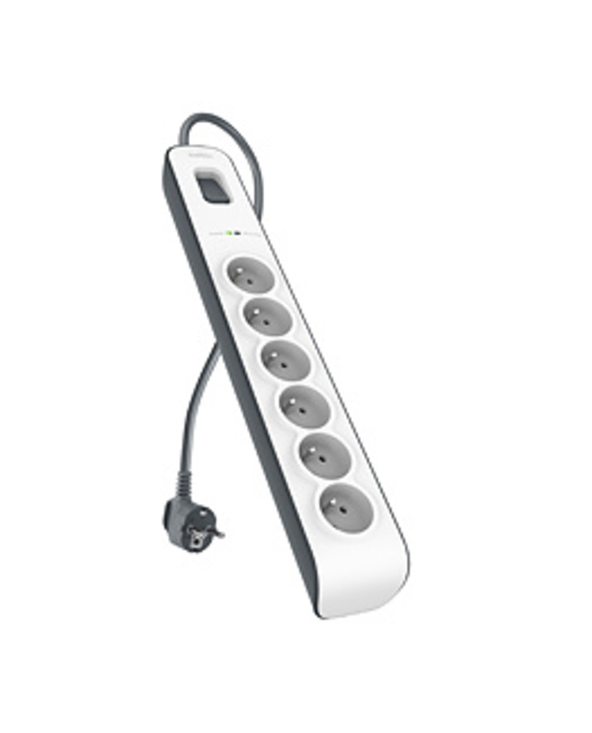 Belkin BSV603ca2m Noir, Blanc 6 sortie(s) CA 2 m