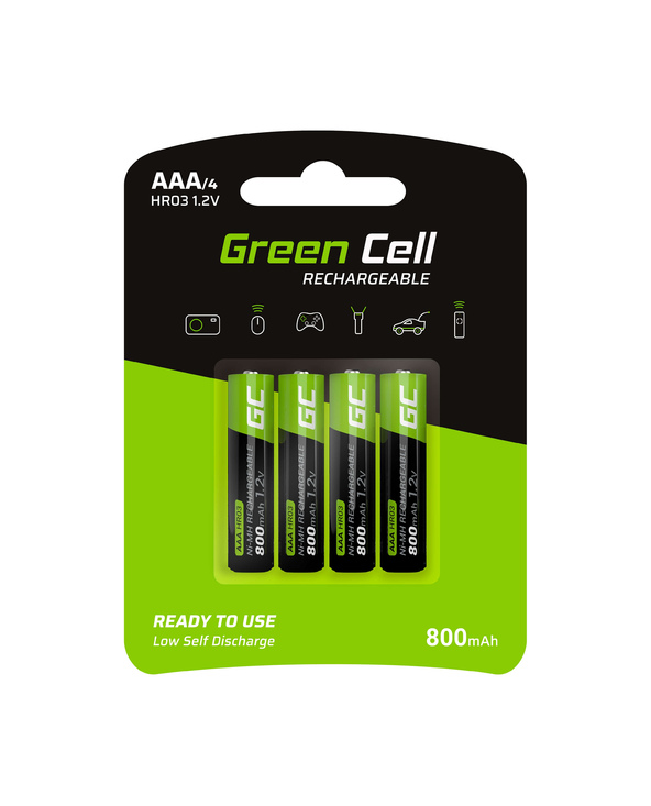 Green Cell GR04 pile domestique Batterie rechargeable AAA Hybrides nickel-métal (NiMH)