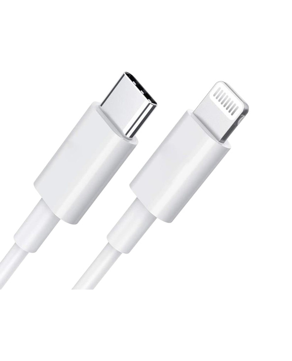 DLH CABLE USB-C VERS APPLE LIGHTNING CERTIFIE MFI 1M 3.25A 65W MAX BLANC