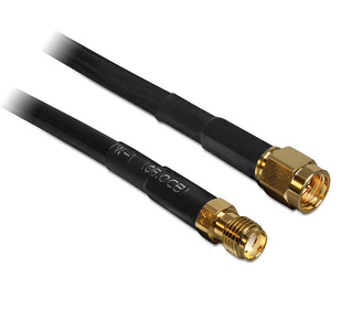 DeLOCK 2m SMA m/f câble coaxial CFD200 Noir
