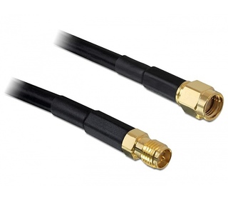 DeLOCK 2m RP-SMA câble coaxial CFD200 Noir