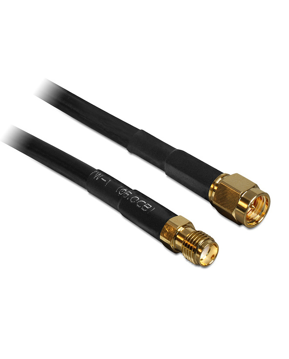 DeLOCK 10m SMA m/f câble coaxial CFD200 Noir