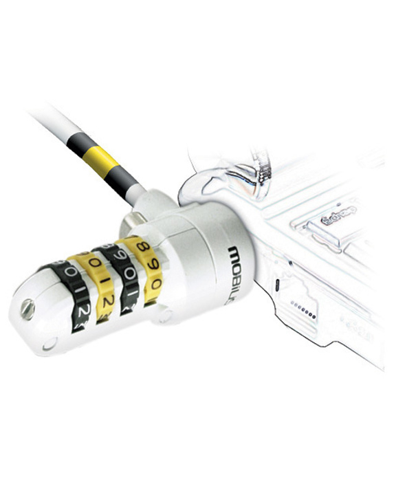 Mobilis 001222 câble antivol Blanc 1,5 m