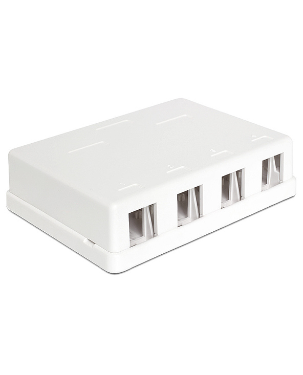 Delock 86208 Steckdosenleiste - 4fach Aufputz-Steckdose In Weiß