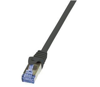 LogiLink Cat6a S/FTP, 1m câble de réseau Noir S/FTP (S-STP)