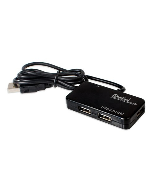 Connectland CL-HUB20033 hub & concentrateur USB 2.0 480 Mbit/s Noir