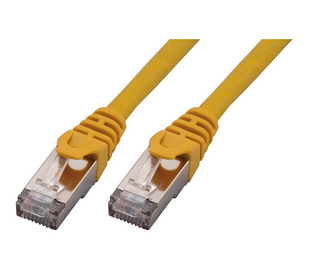 MCL FCC6ABM-0.5M/J câble de réseau Jaune 0,5 m Cat6 F/UTP (FTP)