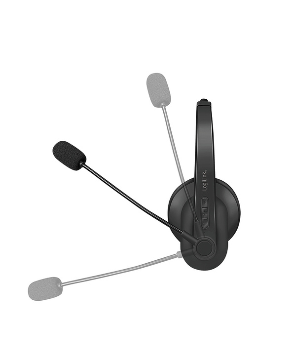 Logilink casque audio usb, avec microphone, noir-rouge