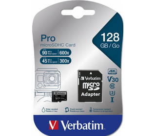 Verbatim Pro mémoire flash 128 Go MicroSDXC UHS-I Classe 10