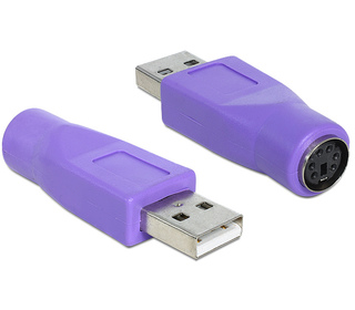 DeLOCK 65461 changeur de genre de câble USB-A PS/2 Violet