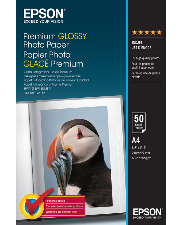 Epson Premium Glossy Photo Paper - A4 - 50 Feuilles