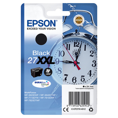 Epson Alarm clock Cartouche "Réveil" 27XXL - Encre DURABrite Ultra N