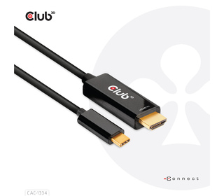 CLUB3D CAC-1334 câble vidéo et adaptateur 1,8 m HDMI Type A (Standard) USB Type-C