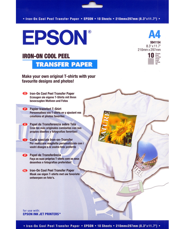 Epson Iron-on-Transfer Paper - A4 - 10 Feuilles