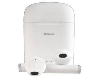 Denver TWE-46WHITE écouteur/casque Sans fil Ecouteurs Musique Bluetooth Blanc