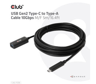 CLUB3D CAC-1536 câble USB 5 m USB4 Gen 3x2 USB C USB A