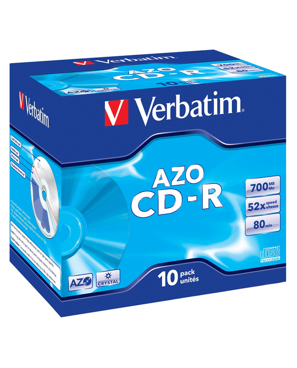 Verbatim CD-R AZO Crystal 700 Mo 10 pièce(s)