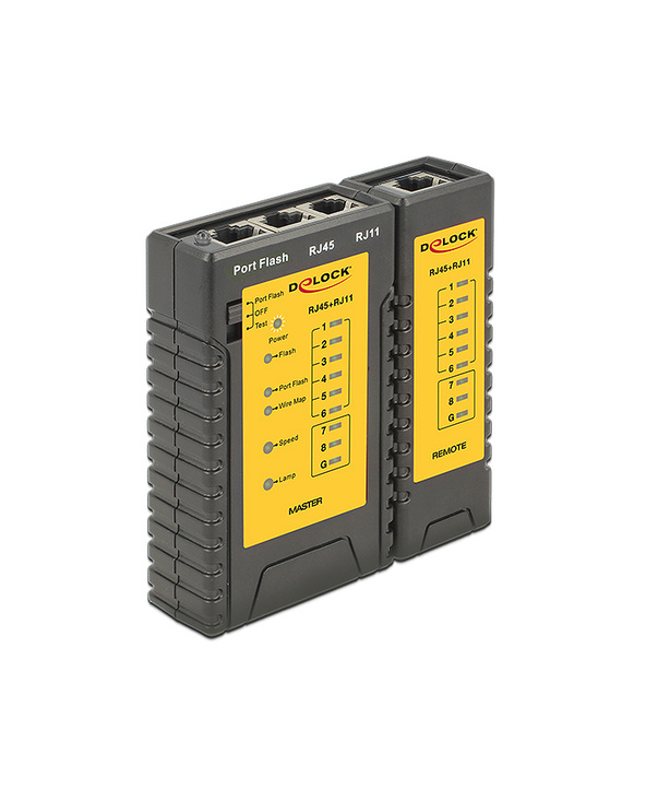 DeLOCK 86407 testeur de câble réseau Testeur de câbles à paire torsadée Noir