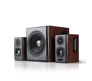 Edifier S350DB set d'enceintes 150 W Noir, Bois 2.1 canaux