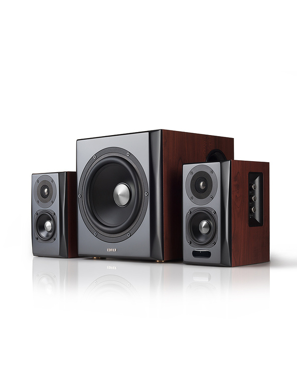 Edifier S350DB set d'enceintes 150 W Noir, Bois 2.1 canaux