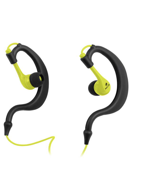 NGS Triton Avec fil Écouteurs Crochets auriculaires Sports Noir, Jaune