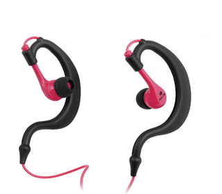 NGS Triton Avec fil Écouteurs Crochets auriculaires Sports Noir, Rose
