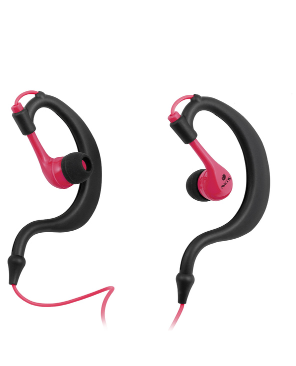 NGS Triton Avec fil Écouteurs Crochets auriculaires Sports Noir, Rose
