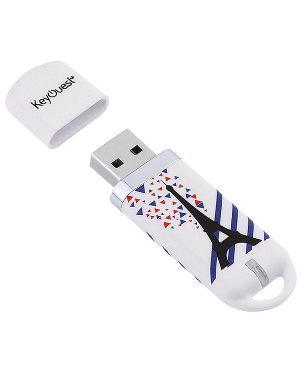 KeyOuest KO004555 lecteur USB flash 16 Go USB Type-A 2.0 Noir, Bleu, Rouge, Blanc