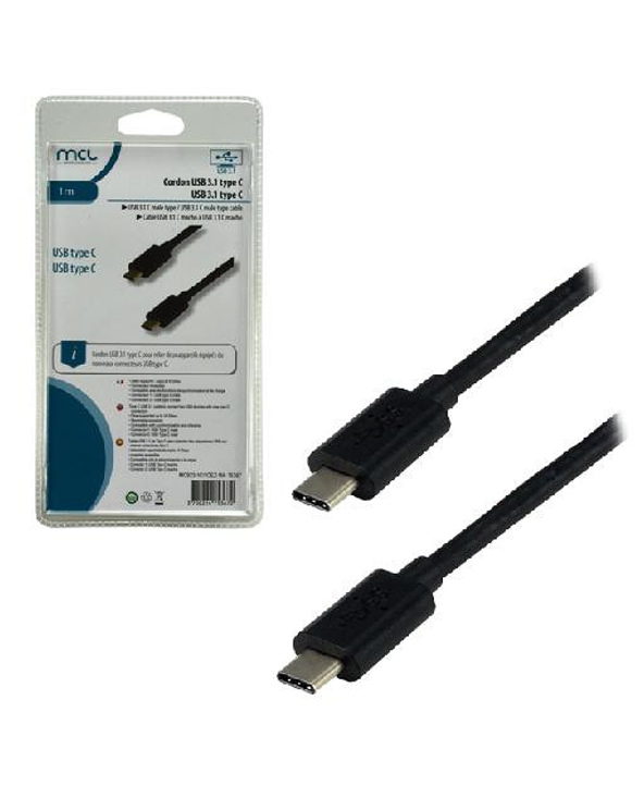 MCL MC923-1C/1CEZ-1M câble USB USB 3.2 Gen 2 (3.1 Gen 2) USB C Noir