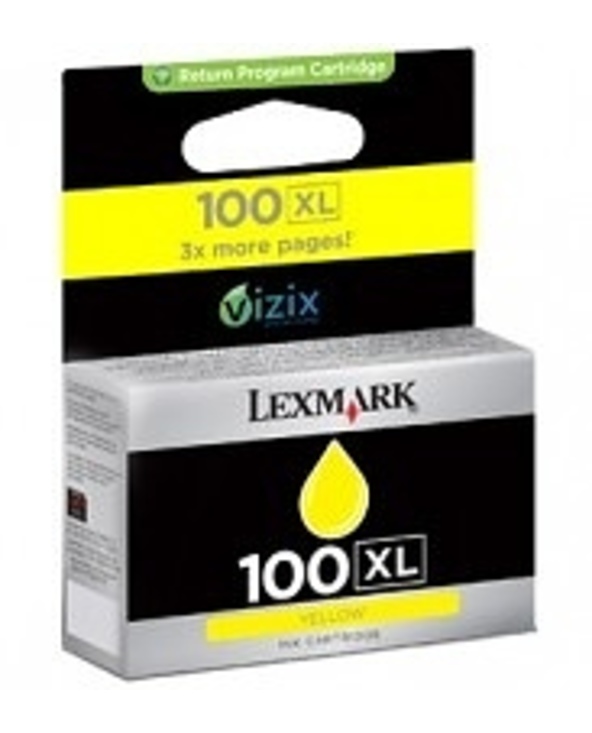 Lexmark 100XL Yellow High Yield Return Program Ink Cartridge cartouche d'encre Original Jaune