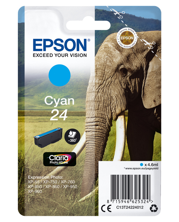 Epson Elephant Cartouche "Eléphant" - Encre Claria Photo HD C